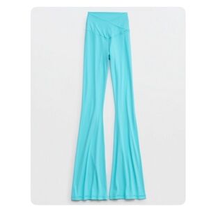 OFFLINE By Aerie Real Me High Waisted Crossover Flare Legging - Blue